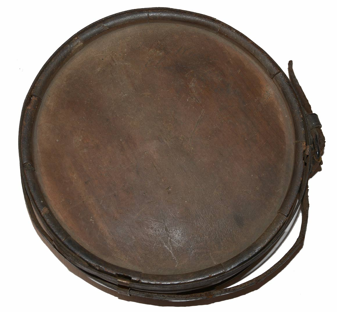 EXCEPTIONAL LATE-WAR CONFEDERATE WOOD CANTEEN, BROUGHT HOME BY A. H. KERR, CHAPLAIN OF THE 9TH MINNESOTA INFANTRY