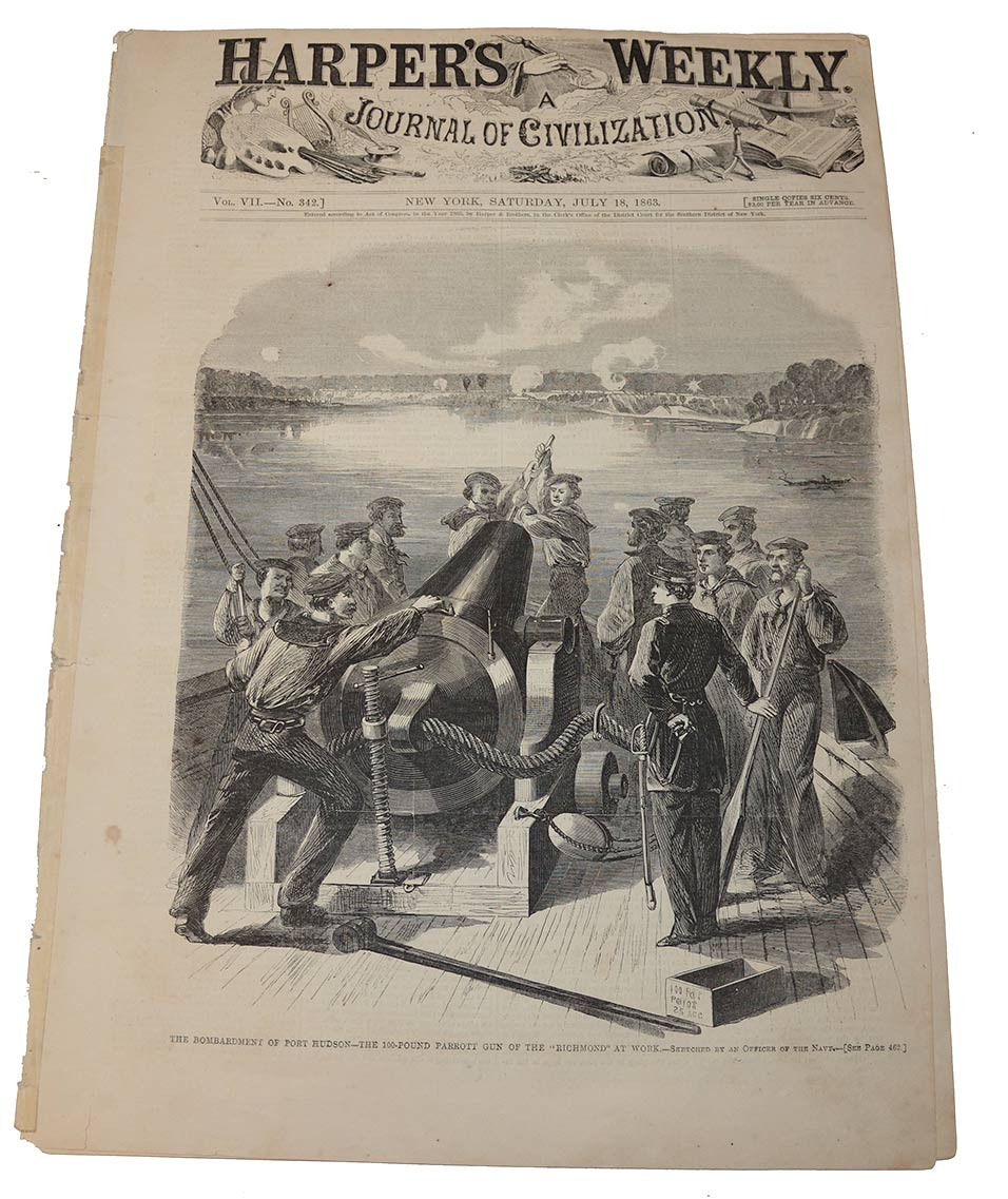 HARPER’S WEEKLY, NEW YORK, JULY 18, 1863 – GETTYSBURG, VICKSBURG