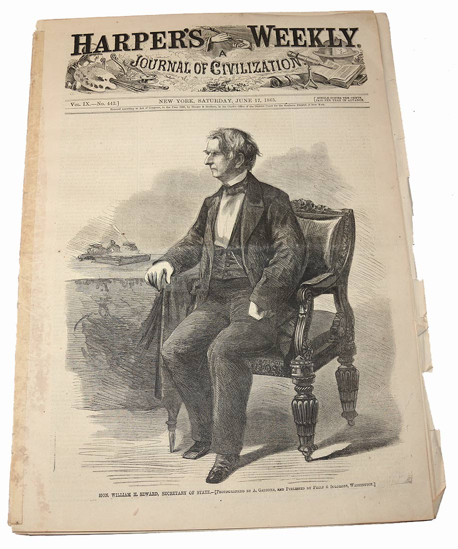 HARPER’S WEEKLY, NEW YORK, JUNE 17, 1865 – SECRETARY OF STATE SEWARD