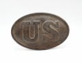 CARTRIDGE BOX PLATE RECOVERED BY SYD KERKSIS IN MAY 1960 IN THE 5th CORPS LINES ON SHADY GROVE ROAD