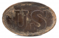 U.S. M1839 CARTRIDGE BOX PLATE RECOVERED BY SYD KERKSIS IN JANUARY 1958 IN THE LINES OF THE 4th CORPS AT PICKETT’S MILL: ATLANTA CAMPAIGN