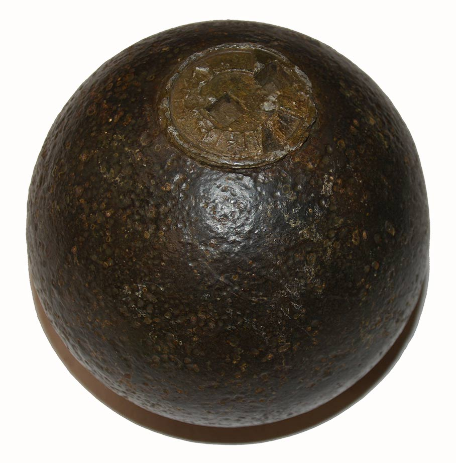 US 12-POUNDER SPHERICAL BORMANN CASE SHOT SHELL FROM GETTYSBURG