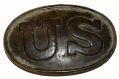 PATTERN 1839 OVAL US BELT PLATE FROM GETTYSBURG WITH INITIALS