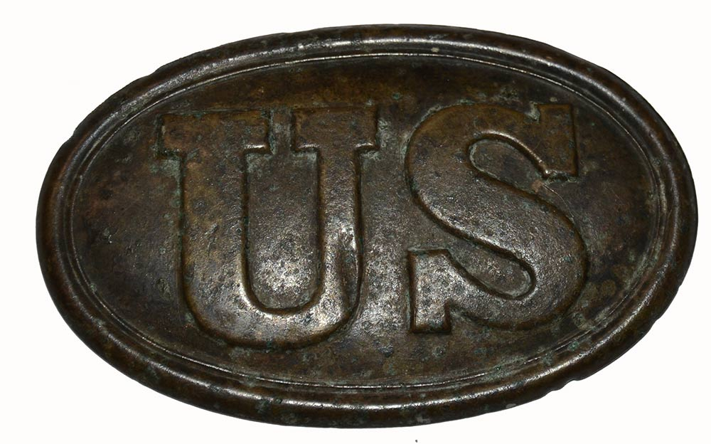 RELIC CARTRIDGE BOX PLATE FROM SHILOH’S BLOODY POND AREA