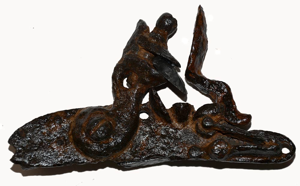 REVOLUTIONARY WAR PISTOL FLINTLOCK AND COCK – YORKTOWN, VA