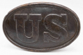 U.S. BELT PLATE RECOVERED BY SYD KERKSIS WEST OF THE CHURCH AT SHILOH IN SEPTEMBER 1959