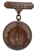 MASSACHUSETTS MINUTE MAN MEDAL IDENTIFIED TO JAMES S. W. GEE, 3RD MASSACHUSETTS RIFLES BATTALION & 21ST MASSACHUSETTS INFANTRY