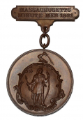 MASSACHUSETTS MINUTE MAN MEDAL IDENTIFIED TO WILLIAM H. THOMPSON, 1ST MASSACHUSETTS LIGHT ARTILLERY & 3RD MASSACHUSETTS LIGHT ARTILLERY