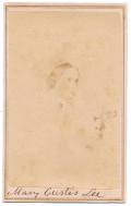 CDV OF MARY CUSTIS LEE, LEXINGTON BACKMARK
