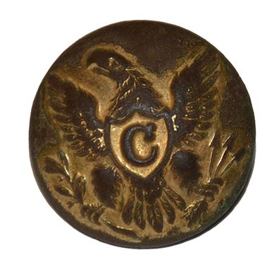 US CAVALRY “C” OFFICER’S JACKET BUTTON RECOVERED AT GETTYSBURG