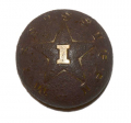 CONFEDERATE MISSISSIPPI “I” JACKET BUTTON RECOVERED AT GETTYSBURG