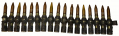 US KOREAN WAR/VIETNAM BELT OF DUMMY 20MM CANNON ROUNDS