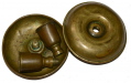 CIVIL WAR ERA BRASS COLLAPSIBLE CANDLESTICK HOLDERS