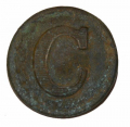 EXCAVATED CONFEDERATE CAVALRY “C” COAT BUTTON