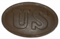 GETTYSBURG WILLOUGBY RUN/ CHAMBERSBURG PIKE RECOVERED CARTRIDGE BOX PLATE, FIRST DAY’S FIGHT