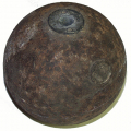 C.S. 4.52” 12-POUND SPHERICAL CASE-SHOT, LEAD SIDE-LOADER SHELL RECOVERED AT THE CODORI FARM, GETTYSBURG – GEISELMAN COLLECTION