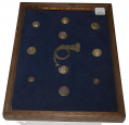 FRAMED RELICS DUG FROM THE CAMP OF THE 71ST NEW YORK INFANTRY AT DONCASTER, MARYLAND
