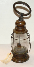 US CIVIL WAR LARGE OIL LANTERN WITH ORDNANCE DEPARTMENT MARKED GLOBE