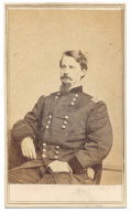 VERY NICE SEATED VIEW OF MAJOR GENERAL WINFIELD SCOTT HANCOCK – COMMANDER OF THE 2ND CORPS AT GETTYSBURG