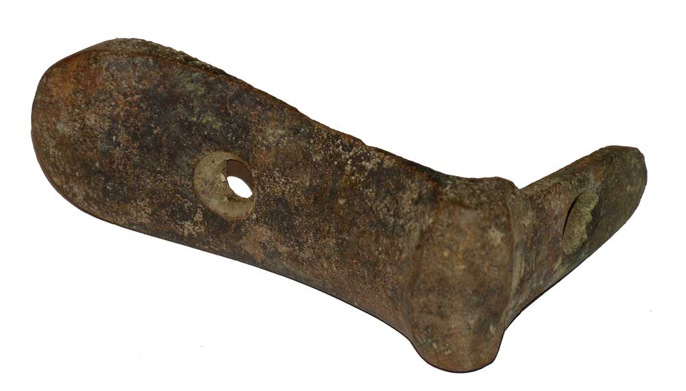 HEAVY BRASS BUTT PLATE FROM M1816 MUSKET – FROM FREDERICKSBURG