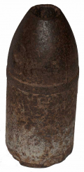 C.S. 3” BOURRELETED READ PERCUSSION SHELL FOUND ON THE BALTIMORE PIKE, GETTYSBURG – GEISELMAN COLLECTION