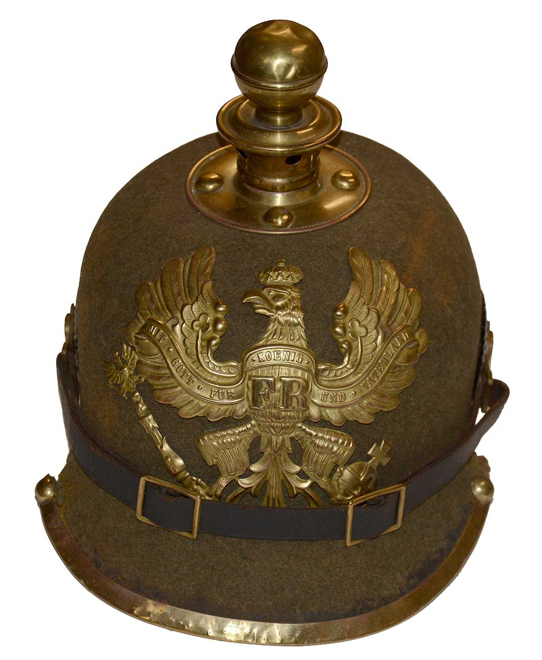 GERMAN WORLD WAR ONE PRUSSIAN ARTILLERY ERSATZ PICKELHAUBE