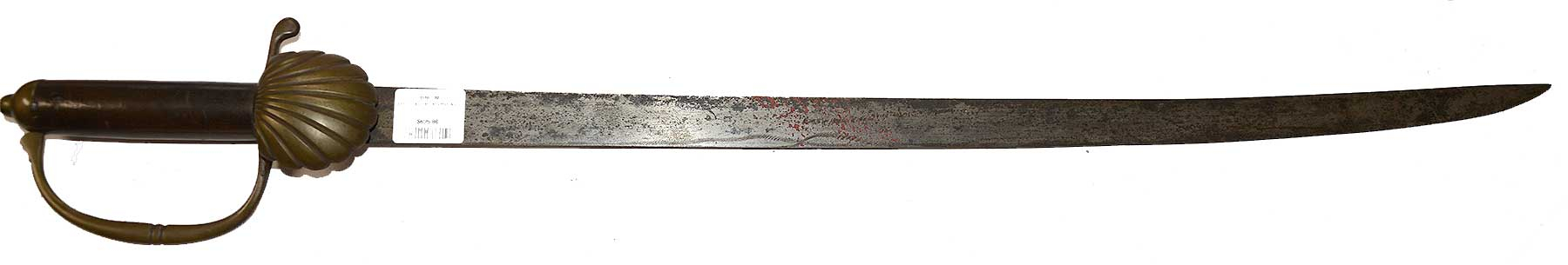 BRITISH CLAMSHELL GUARD INFANTRY HANGER 1740-1760