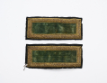 VERY NICE SET OF SCARCE CIVIL WAR GREEN RIFLES OR MEDICAL SECOND LIEUTENANT’S SHOULDER STRAPS