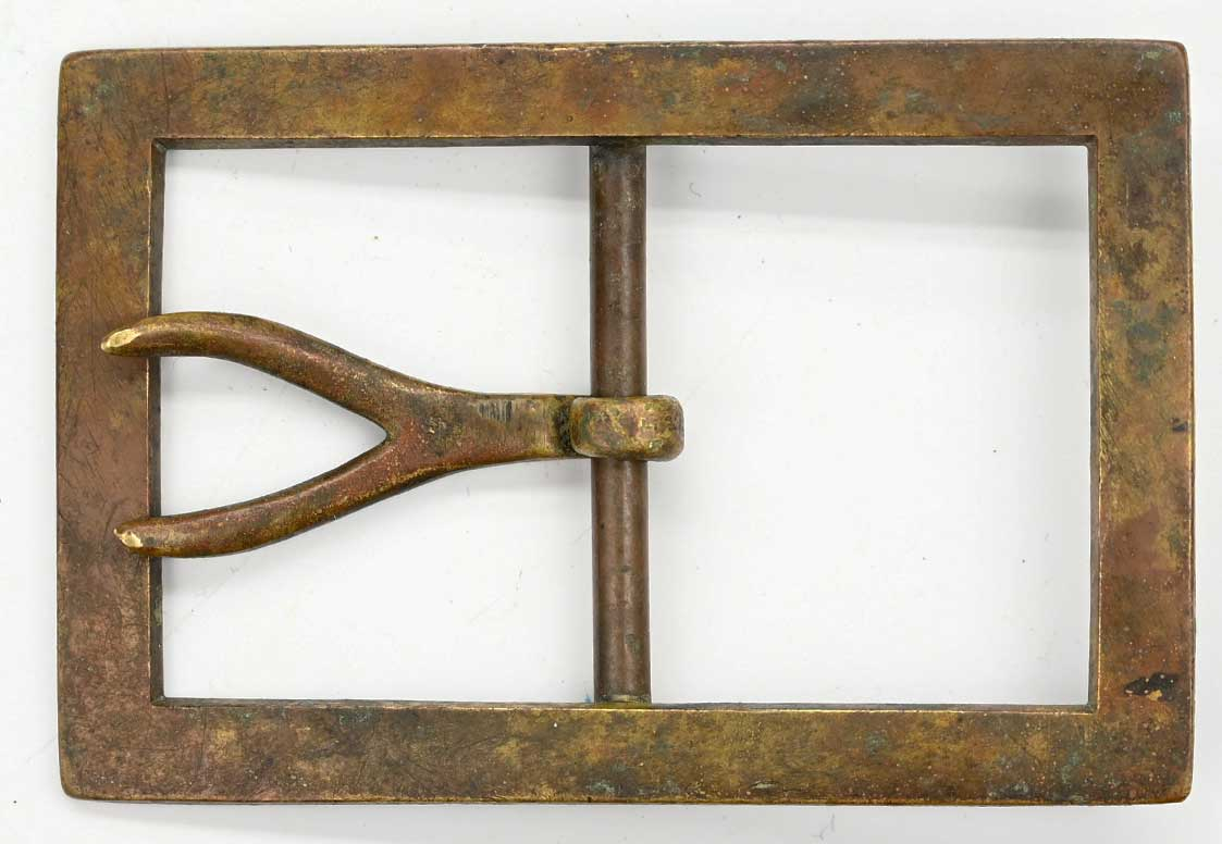 GETTYSBURG NON-DUG CONFEDERATE WISHBONE BUCKLE, EX-ROSENSTEEL 