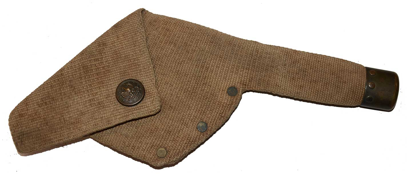 US WORLD WAR ONE MODEL 1905 WEB HOLSTER WITH NAVY BUTTON SNAP