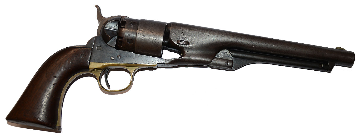CONFEDERATE CAPTURED AND COLLECTED, CLEANED AND REPAIRED, COLT ARMY REVOLVER