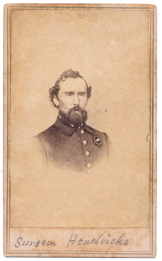 CDV BUST VIEW IDENTIFIED AS “SURGEON HENDRICKS” – NEW BERN BACK MARK