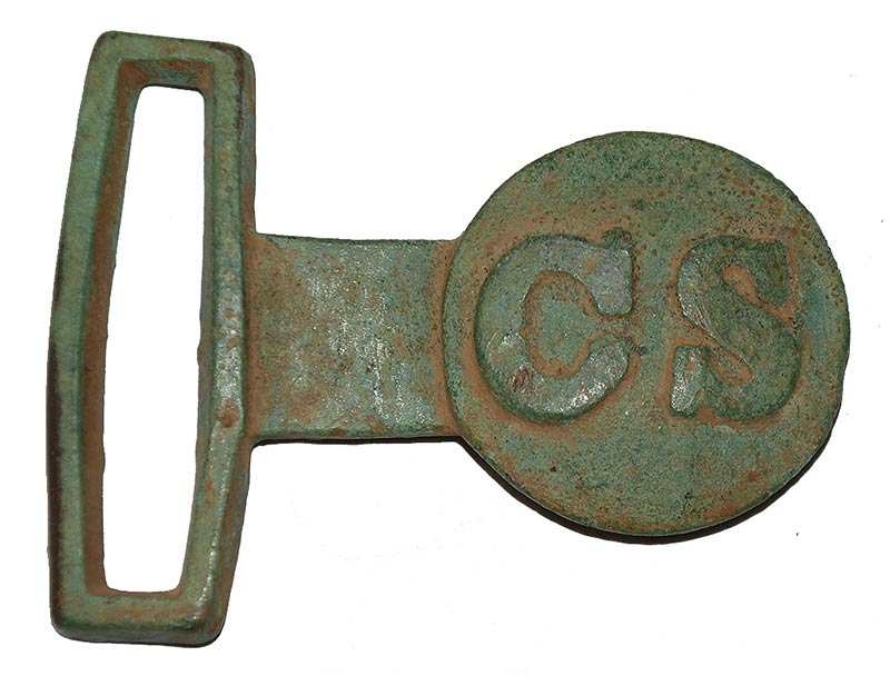 VERY NICE TONGUE PORTION OF CONFEDERATE TWO-PIECE SWORD BELT PLATE