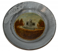 1913 BATTLE OF GETTYSBURG 50TH REUNION GRANITEWARE PLATE ID’D TO 13TH VERMONT SOLDIER – SGT. HENRY O. CLARK