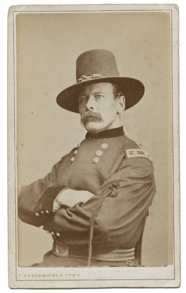 WONDERFUL SEATED VIEW OF GETTYSBURG LUMINARY MAJOR GENERAL THOMAS C. DEVIN