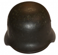 DE-NAZIFIED WORLD WAR TWO GERMAN SINGLE DECAL MODEL 1935 ARMY HELMET 