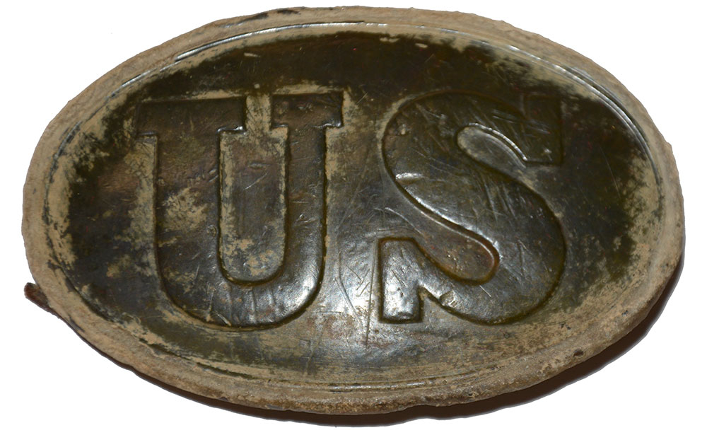 OVAL US BELT PLATE RECOVERED NEAR BLOODY LANE AT ANTIETAM