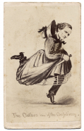 LITHOGRAPH CDV OF “JEFF IN PETTICOATS”