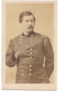 WAIST-UP CDV OF GENERAL McCLELLAN IN A TYPICAL NAPOLEONIC POSE