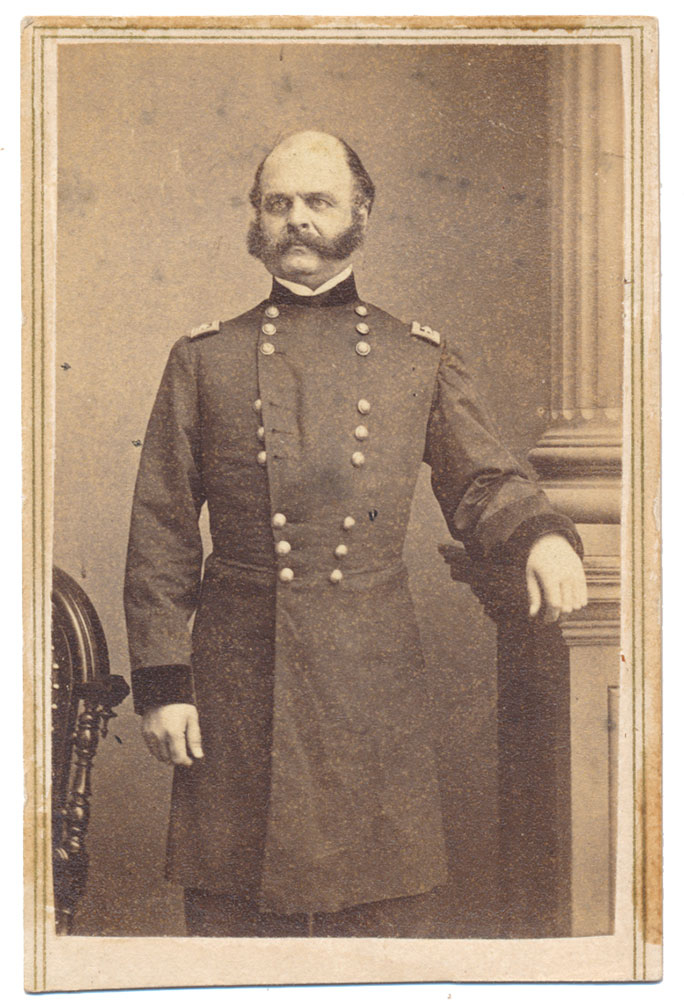 FULL STANDING CDV OF MAJOR GENERAL AMBROSE BURNSIDE BY BRADY