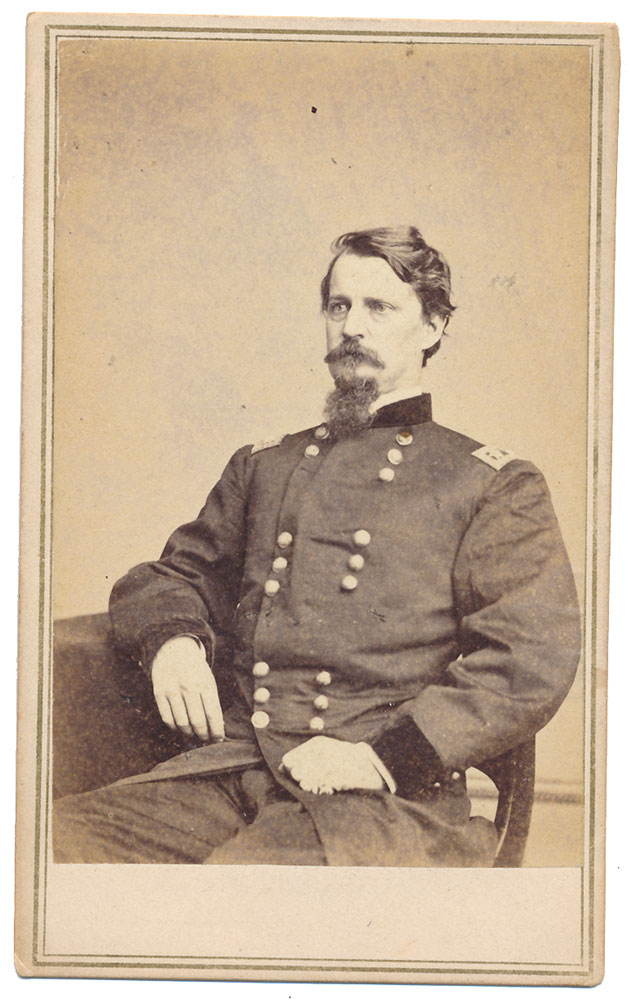 VERY NICE SEATED VIEW OF MAJOR GENERAL WINFIELD SCOTT HANCOCK – COMMANDER OF THE 2ND CORPS AT GETTYSBURG