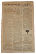 THE PENNSYLVANIA GAZETTE [GENERAL WASHINGTON & THE “NEWBURGH MUTINY”] - PHILADELPHIA, JULY 23, 1783