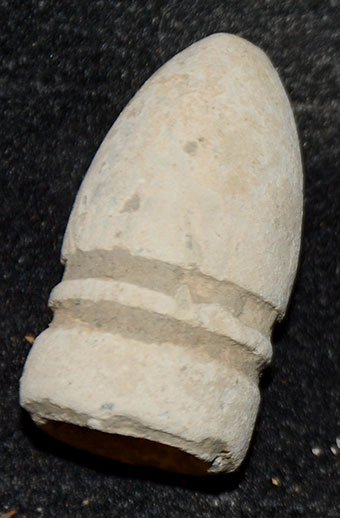 CS .58 CALIBER GARDNER PATENT MINIE BALL RECOVERED FROM CULP’S HILL GETTYSBURG