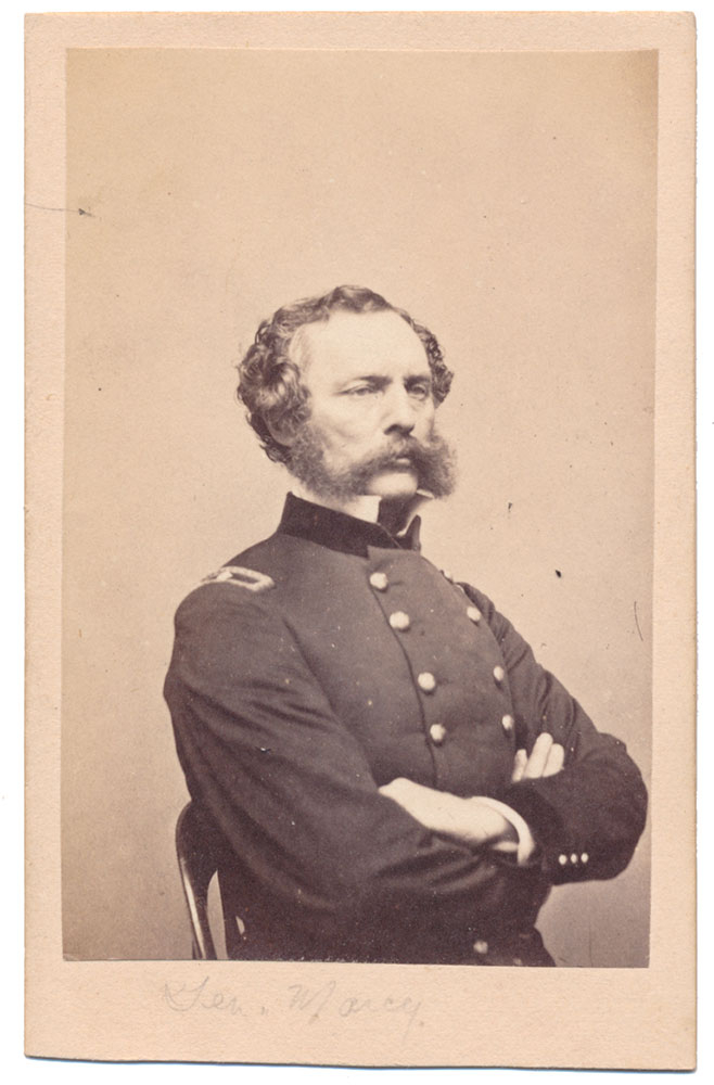 VERY NICE SEATED VIEW OF GENERAL RANDOLPH MARCY – CHIEF OF STAFF AND FATHER-IN-LAW OF GENERAL GEORGE B. McCLELLAN 