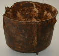 RELIC OF A FRONTIER FORT: ARMY IRON COOKING POT FROM FORT PEMBINA, NORTH DAKOTA