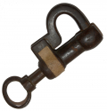 RARE LOCK AND KEY BY ELIJAH RICKARD, SHEPHERDSTOWN, VA