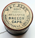 VERY RARE FULL TIN OF “BULLETED BREECH CAPS” BY W. & C. ELEY, LONDON