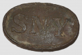 RELIC SNY BELT PLATE RECOVERED AT COLD HARBOR