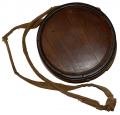 FINE CIVIL WAR CONFEDERATE WOOD DRUM CANTEEN WITH ORIGINAL CLOTH SLING