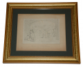 FRAMED ETCHING: “BUTLER’S VICTIMS OF FORT ST. PHILIP” BY ADELBART VOLCK- “CONFEDERATE WAR ETCHINGS” 